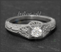 Preview: Art Deco Design Brillant Ring, 0,34ct Solitär, 585 Gold